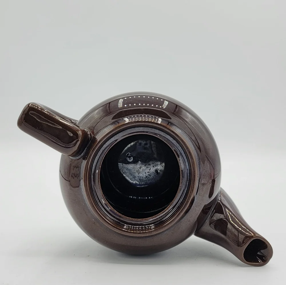 Japanese Dark Glaze Stoneware Tea for One Teapot 1940s-1950s Mid-Century Vintage
